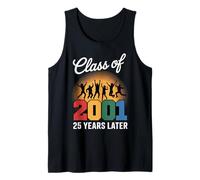 Class of 2001 25 Years Later Reunion Retro Vintage Graduate Tank Top