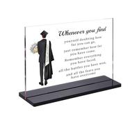 Class of 2025 Graduates Gifts for Him College University Graduate Desk Sign Inspirational Gift for Men Son Friend New Start Gifts (8.27 * 5.83 inch)