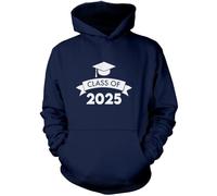 Class of 2025 Graduation Cap - Kids Unisex Hoodie - Leavers Leaving School Gift Good Luck 9-11 Years Navy