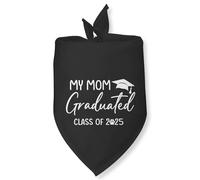 Class of 2025 Graduation Dog Bandana Dog Graduated Bandana Graduation Gifts for Dogs Lovers 2025 My Mom Graduated Pet Scarf for Small Medium Dogs & Cats