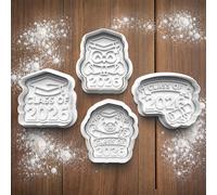 Class of 2026 Cookie Cutter & Stamp Set Baking Tools for Cookies, Fondant, Biscuits, Pastry, and Cake Decorating