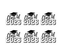 Class of 2026 Grad Stickers,6-Piece Waterproof Graduation Envelope Stickers - Class of 2026 Label Seals | for Envelopes Boxes Candy Bags Cards Announcements