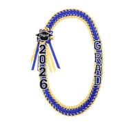 Class Of 2026 Graduation Lei | Polyester Webbing, 47in X 1.8in, Multicolor Ribbon Honors Cord | Handcrafted Double Braid Necklace | Senior Graduation Gift & Keepsake Accessory