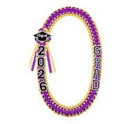 Class Of 2026 Graduation Lei | Polyester Webbing, 47in X 1.8in, Multicolor Ribbon Honors Cord | Handcrafted Double Braid Necklace | Senior Graduation Gift & Keepsake Accessory