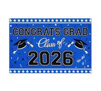 Class of 2026 Graduation Party Decors Black Gold Background Cloth Polyester for Event and Photos Petroleum Graduation Polyester Photo
