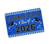 Class of 2026 Graduation Party Decors Black Gold Background Cloth Polyester for Event and Photos Polyester Photo Background