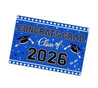 Class of 2026 Graduation Party Decors Black Gold Background Cloth Polyester for Event and Photos Polyester Photo Background