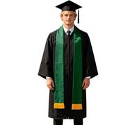 Class of 2026 Graduation Stole Plain Graduate Sash 60/72 Inch Unisex Adult Honor Stoles Satin Church Clergy Stole Party Supplies Academic Costume for High School University Ceremony (Green,153)