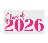 Class of 2026 Iron On Vinyl | Pink School Leavers Shirt Transfer | Primary or Secondary School Leavers HTV Decal | Year 6 or Year 11 DIY Shirt