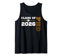Class of 2026 PhD 26 Melanin Colors Black Student Graduation Tank Top