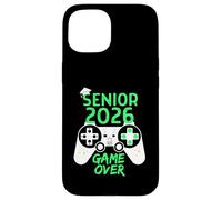 Class of 2026 Senior Video Game Over School Gamer Green Case for iPhone 15