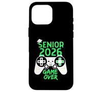 Class of 2026 Senior Video Game Over School Gamer Green Case for iPhone 16 Pro Max