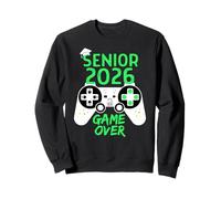 Class of 2026 Senior Video Game Over School Gamer Green Sweatshirt