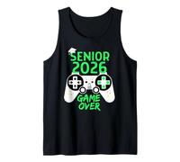 Class of 2026 Senior Video Game Over School Gamer Green Tank Top