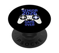 Class of 2026 Shirt Senior Video Game Over School Gamer Blue PopSockets Adhesive PopGrip