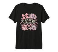 Class of 2027 Cheer Tour Squad Pom Pom Bows Premium T-Shirt