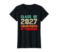 Class of 2027 Countdown in Progress Retro First Day T-Shirt