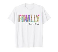 Class of 2027 Senior Tie Dye Leopard Graduation Student Value Graphic T-Shirt, Men, White, M