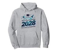 Class of 2028: This Is Just The Beginning Pullover Hoodie, Adult Unisex, Heather Grey, M