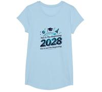 Class of 2028: This is Just The Beginning T-Shirt, Girls, Baby Blue, Medium