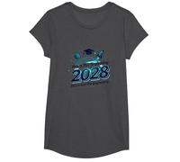 Class of 2028: This is Just The Beginning T-Shirt, Girls, Dark Heather Grey, Medium