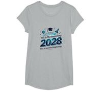 Class of 2028: This is Just The Beginning T-Shirt, Girls, Heather Grey, Medium