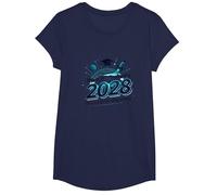 Class of 2028: This is Just The Beginning T-Shirt, Girls, Navy, Medium