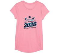 Class of 2028: This is Just The Beginning T-Shirt, Girls, Pink, Medium