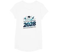 Class of 2028: This is Just The Beginning T-Shirt, Girls, White, Medium