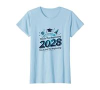 Class of 2028: This is Just The Beginning T-Shirt, Women, Baby Blue, XL