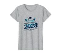Class of 2028: This is Just The Beginning T-Shirt, Women, Heather Grey, M