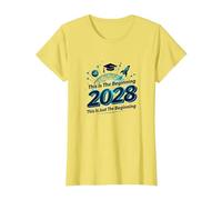 Class of 2028: This is Just The Beginning T-Shirt, Women, Lemon, M