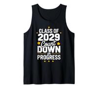 Class of 2029 Countdown in Progress Stars School Graduation Tank Top