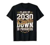 Class of 2030 Count Down Graduating Fun First Day 8th Grader T-Shirt