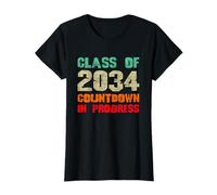 Class of 2034 Countdown in Progress Retro First Day T-Shirt