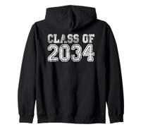 Class of 2034 Grow with Me Future Graduation Year Zip Hoodie