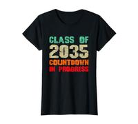 Class of 2035 Countdown in Progress Retro First Day T-Shirt