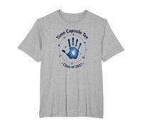 Class of 2037 Grow with Me Handprint Time Capsule T-Shirt, Men's Big and Tall, Heather Grey, 3X Tall