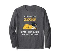 Class of 2038 - Can I Go Back to Bed Now? Funny Graduate Dog Long Sleeve T-Shirt