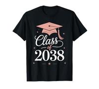 Class of 2038 Graduation Cap Star Script School Year T-Shirt