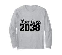 Class of 2038 Grow with Me First Day School Kindergarten Kid Long Sleeve T-Shirt