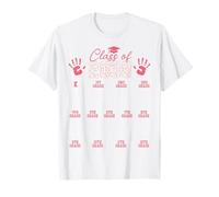 Class of 2038 Grow with Me Pink Handprint Pre-K 12th Grade T-Shirt