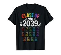 Class of 2039 Grow with me! Pre-K 12th Grade 2039 Graduation Value Graphic T-Shirt, Men, Black, XL