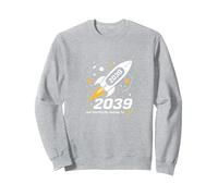 Class of 2039 - Just Starting My Journey Space Rocket Sweatshirt, Adult Unisex, Heather Grey, S