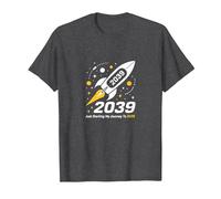 Class of 2039 - Just Starting My Journey Space Rocket T-Shirt, Men, Dark Heather Grey, 3XL