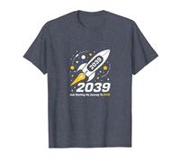 Class of 2039 - Just Starting My Journey Space Rocket T-Shirt, Men, Heather Blue, 3XL