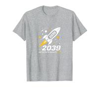 Class of 2039 - Just Starting My Journey Space Rocket T-Shirt, Men, Heather Grey, L