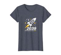 Class of 2039 - Just Starting My Journey Space Rocket T-Shirt, Women, Heather Blue, XL