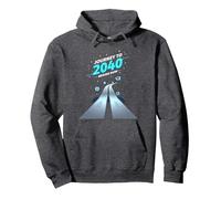 Class of 2040 Grow With Me Journey Begins Now Pullover Hoodie, Adult Unisex, Dark Heather Grey, L