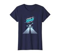 Class of 2040 Grow with Me Journey Begins Now T-Shirt, Women, Navy, L